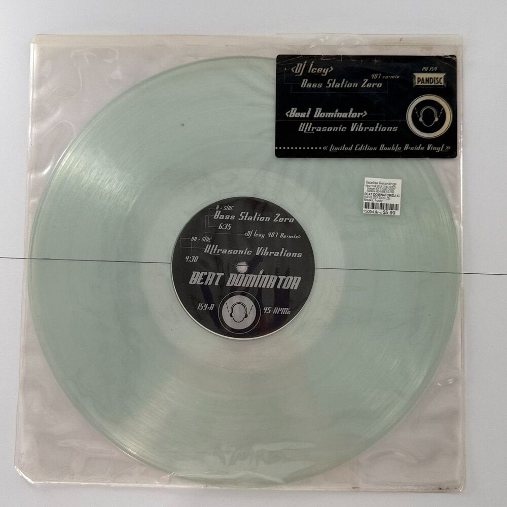 Beat Dominator Bass Station Zero 12” Vinyl DJ Icey Remix Clear Promo #40